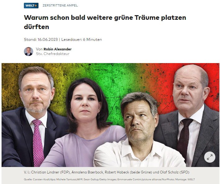 Grüne & Ampeltod & Habeck & Heizung Aktuell: Weitere Platzende Träume